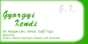 gyorgyi kendi business card